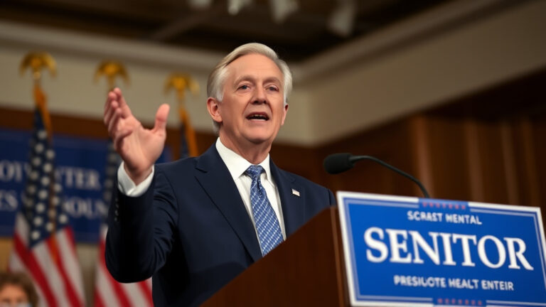 Senator Announces Bid for White House Race with Commitment to Healthcare Reform